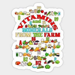 Vitamins and Minerals from The Farm Sticker